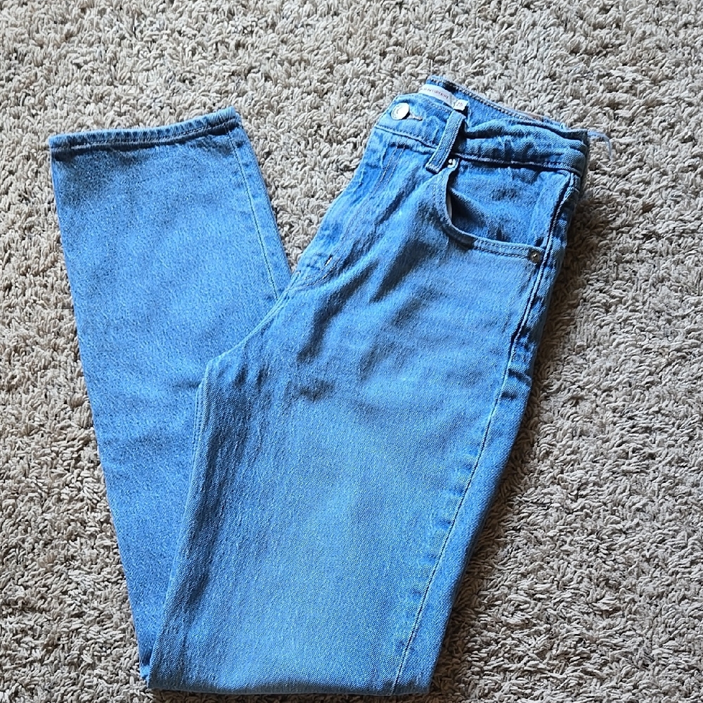 Levi's Premium 70s High Slim Straight Women's Jeans - Blue, Size 25
